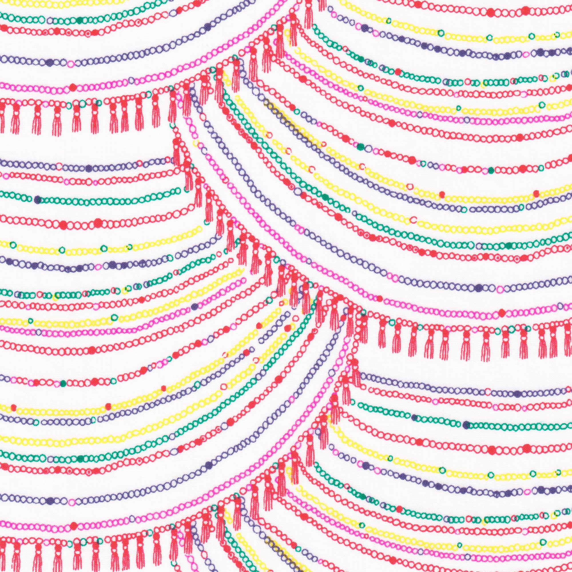 This stunning rainbow necklace chain print was designed by beloved children's illustator Quentin Blake for Liberty's SS2011 collection.
