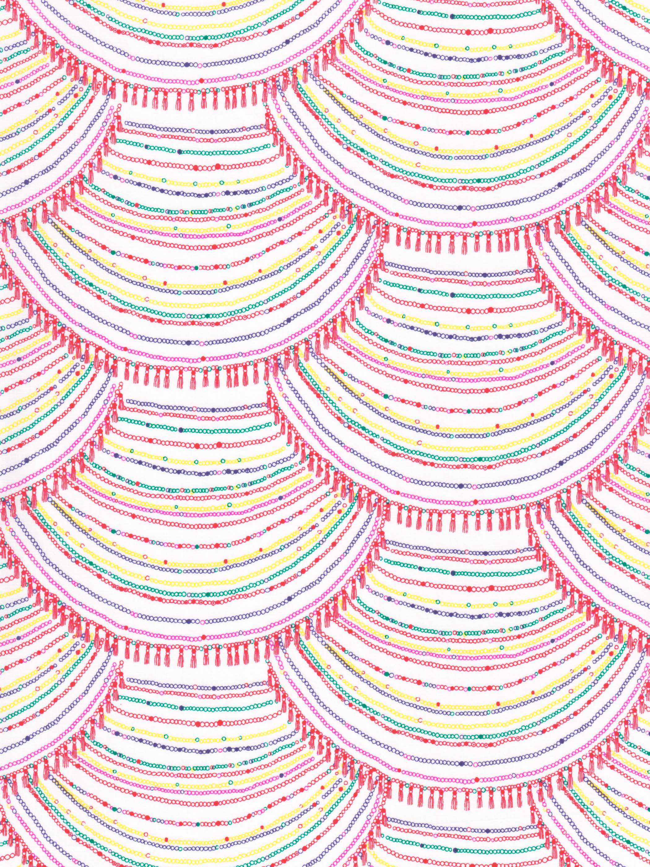 This stunning rainbow necklace chain print was designed by beloved children's illustator Quentin Blake for Liberty's SS2011 collection.
