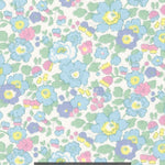 A pastel Betsy Mini from Liberty Japan that's sweet enough to eat. Features delicate blues, pink, yellow, and minty green.