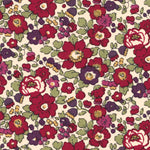 This is a rare Betsy Mini from Liberty Japan 2007's collection, with flowers in rich wine red and eggplant purple.