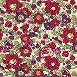 This is a rare Betsy Mini from Liberty Japan 2007's collection, with flowers in rich wine red and eggplant purple.