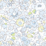A fresh Liberty Japan exclusive Betsy with fresh pastel green and blue flowers. 