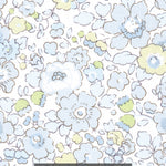 A fresh Liberty Japan exclusive Betsy with fresh pastel green and blue flowers. 