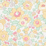 This delicious Betsy is a Liberty Japan exclusive colourway called Orange Sorbet. It has sweet pastel shades of yellow, orange, pink, and green.
