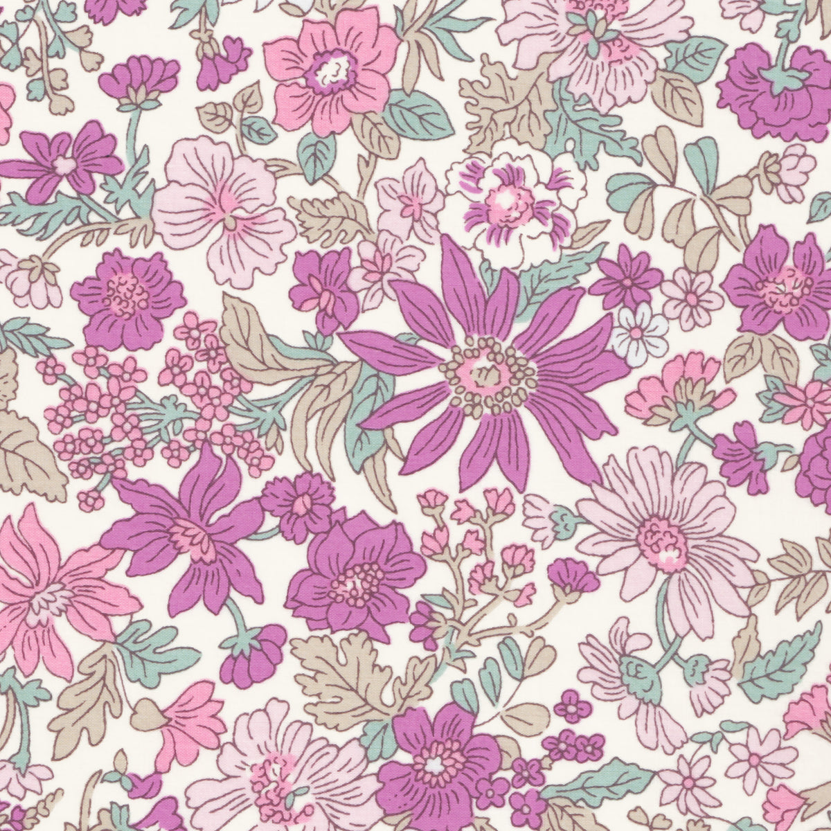A Japanese exclusive colourway of the underrated Liberty floral Emily print, in swirling hues of pink and taupe.