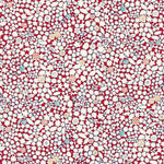 A delightful but rare print, Kathy is a cherry red and warm white floral with little pops of aqua and yellow.